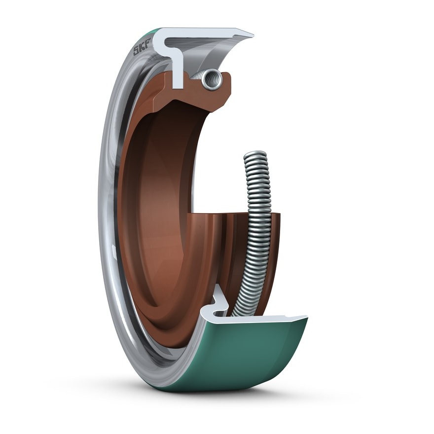 Манжетное уплотнение с металлическим корпусом, кромкой SKF Wave и вспомогательной контактной кромкой, для жидкой или пластичной смазки, дюймовые размеры