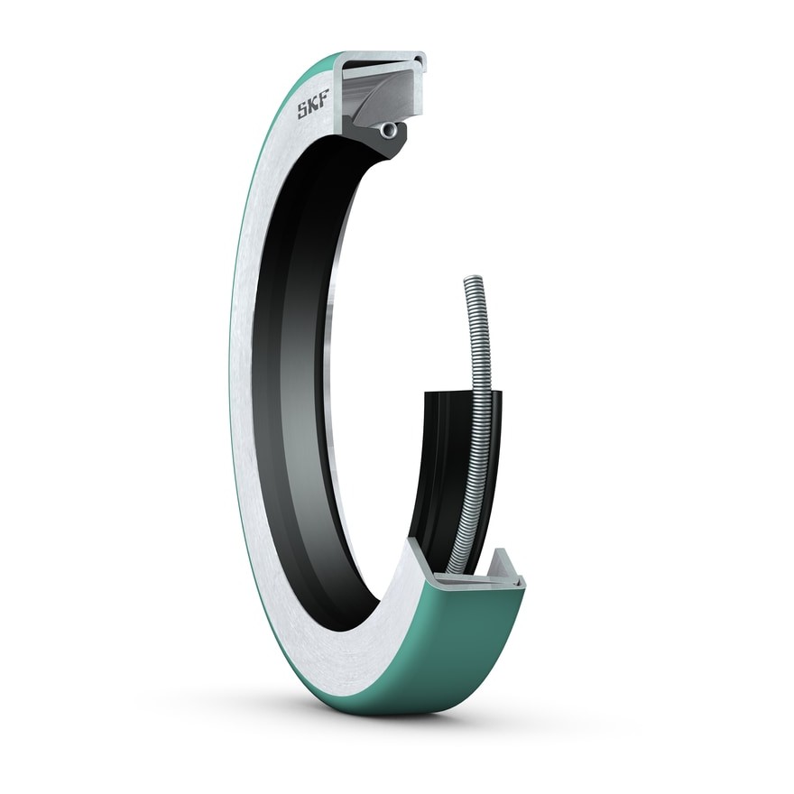 Манжетное уплотнение с двойным металлическим корпусом и кромкой SKF Wave, для жидкой или пластичной смазки, метрические и дюймовые размеры