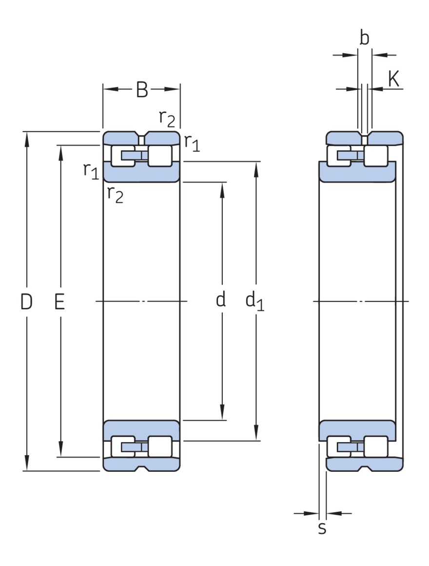 Двухрядный цилиндрический роликоподшипник