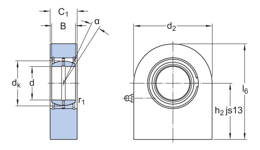 Наконечник штока, требует техобслуживания, сварной хвостовик с прямоугольным сечением