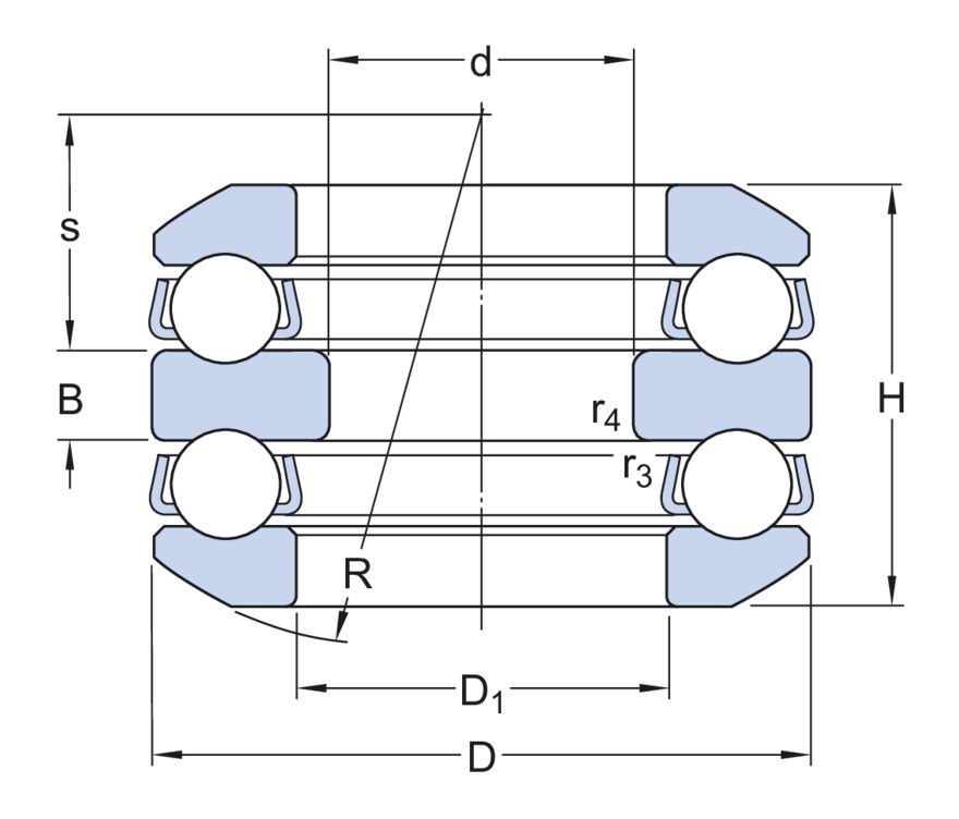 Двойной упорный шарикоподшипник