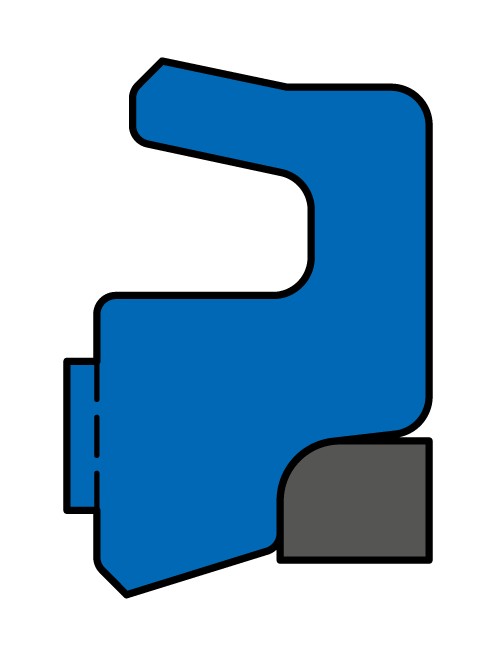 Гидравлическое вторичное U-образное уплотнение с встроенным антиэкструзионным кольцом