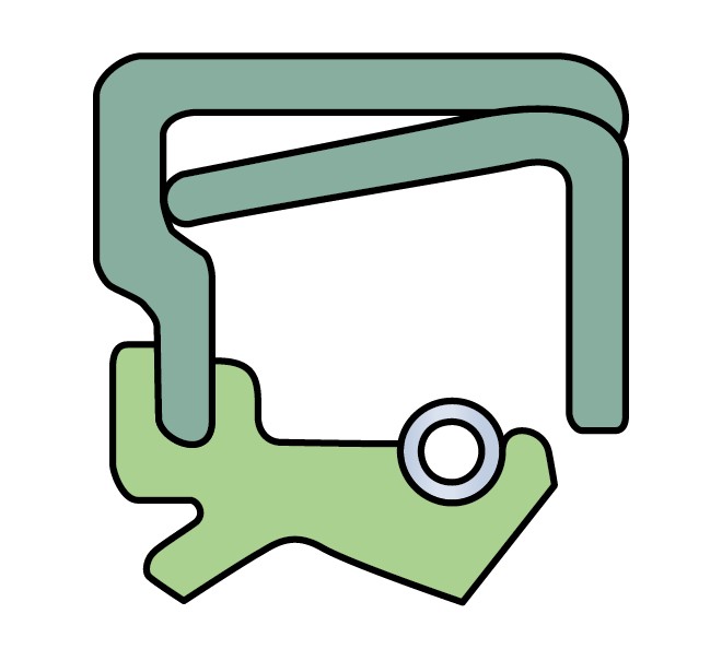 Манжетное уплотнение с двойным металлическим корпусом, однокромочным уплотнением и вспомогательной контактной кромкой, для жидкой или пластичной смазки, метрические размеры