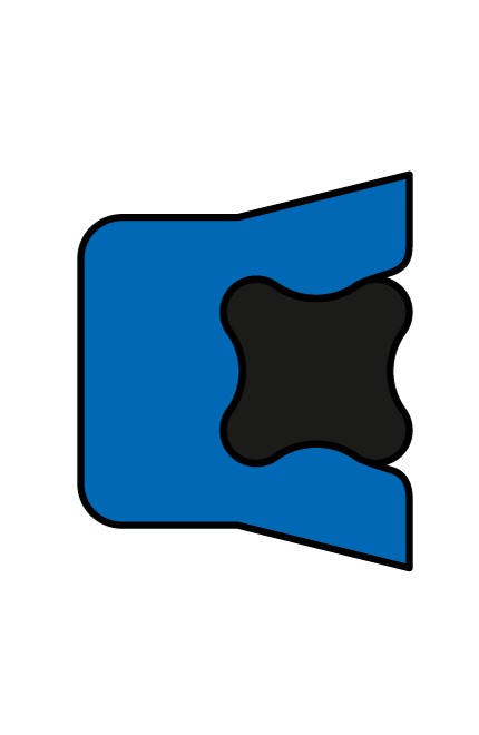 Симметричное гидравлическое уплотнение штока, с пружинным элементом