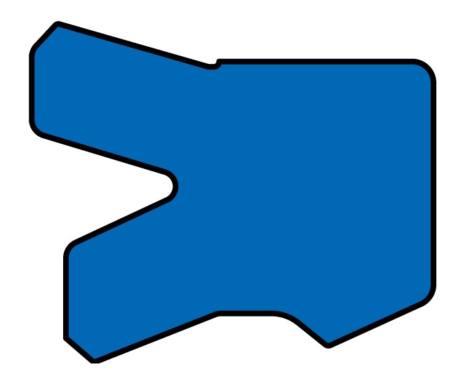 Гидравлическое U-образное уплотнение штока с вогнутой задней частью (bump-heel)