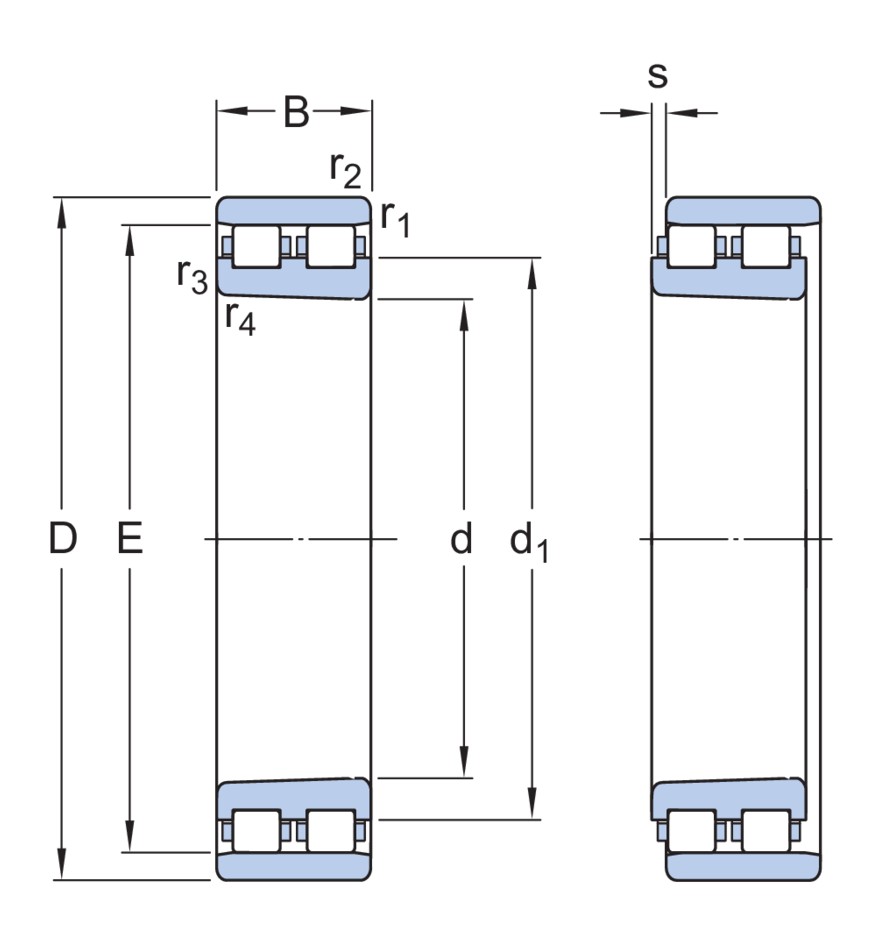 Двухрядный цилиндрический роликоподшипник