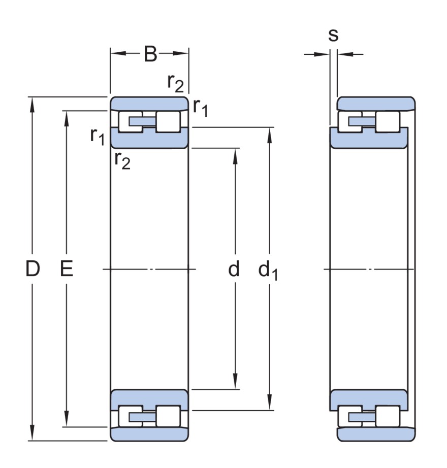 Двухрядный цилиндрический роликоподшипник