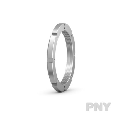 стопорная гайка hm с метрической трапецеидальной резьбой, фиксируется на валу с помощью стопорных бугелей типа ms pny hm 3052