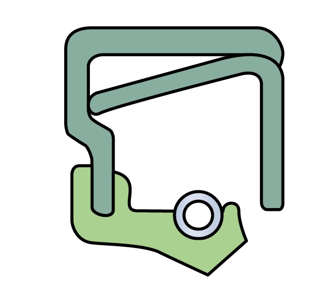 Манжетное уплотнение с двойным металлическим корпусом и однокромочным уплотнением, для жидкой или пластичной смазки, метрические размеры