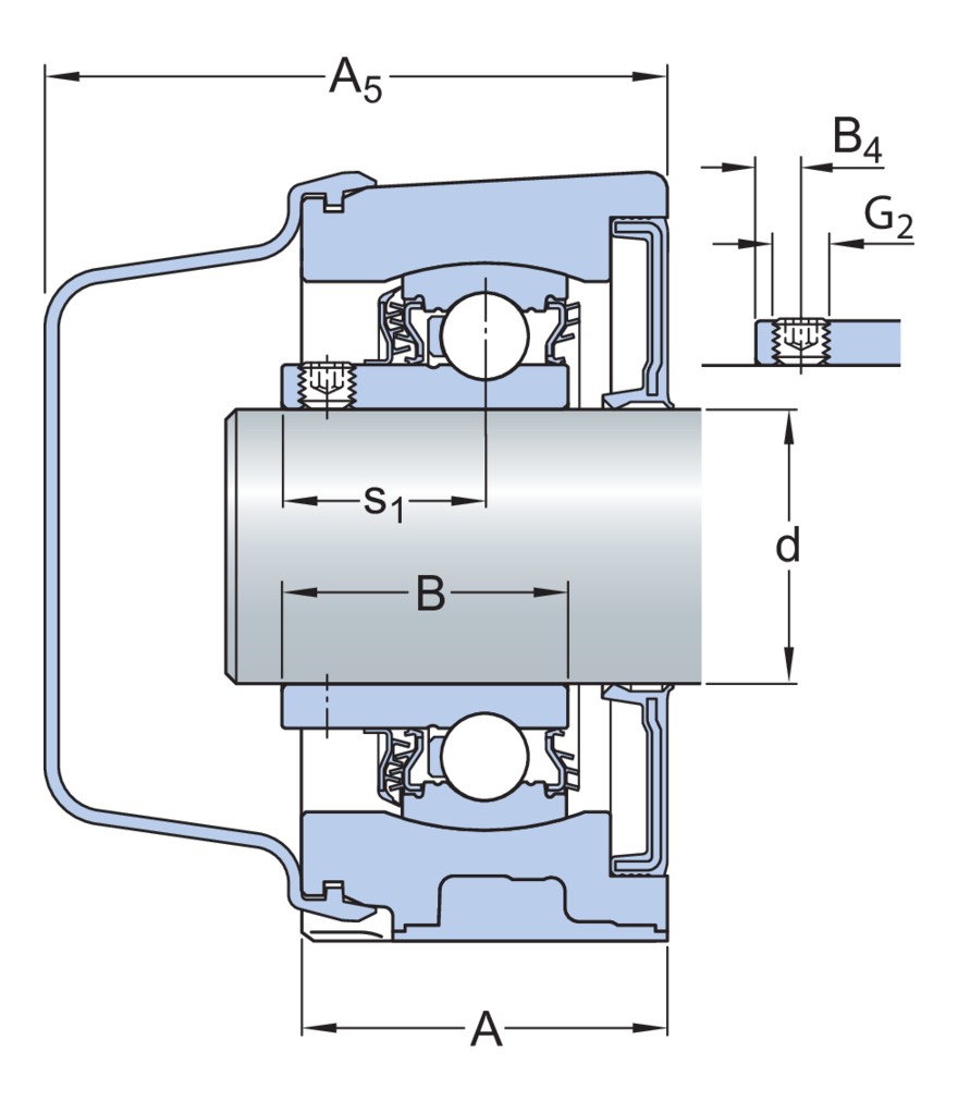 Стационарный подшипниковый узел с композитным или литым металлическим корпусом