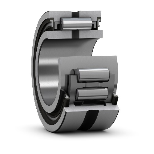 однорядный игольчатый роликоподшипник с механически обработанными кольцами, с бортами и встроенным уплотнением na 4906.2rs