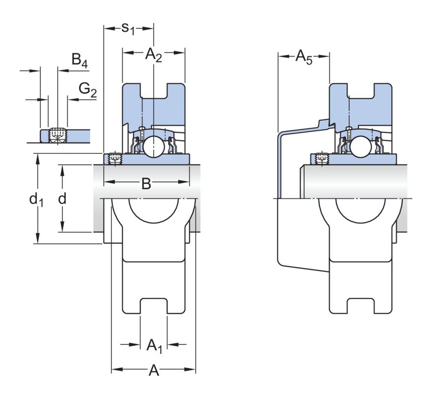 Натяжной шарикоподшипниковый узел с композитным или литым металлическим корпусом