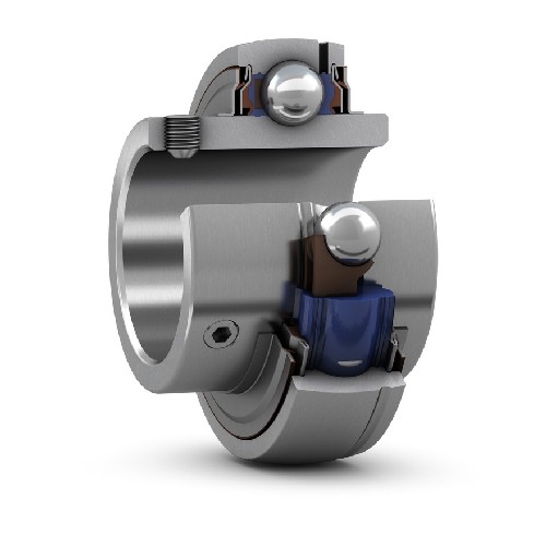 корпусный подшипник с установочными винтами с фиксирующим и широким внутренним кольцом yar 205-2rf/hvw64