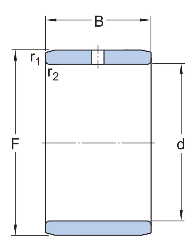 Внутреннее кольцо для однорядных игольчатых роликоподшипников серии IR, с элементами для повторного смазывания