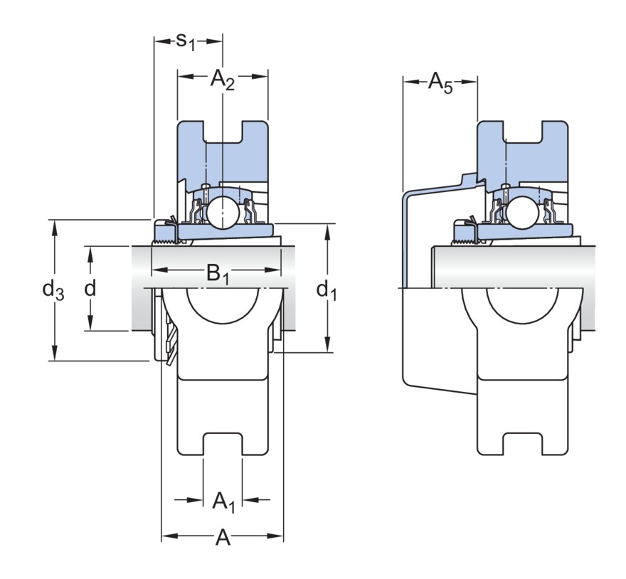 Натяжной шарикоподшипниковый узел с композитным или литым металлическим корпусом