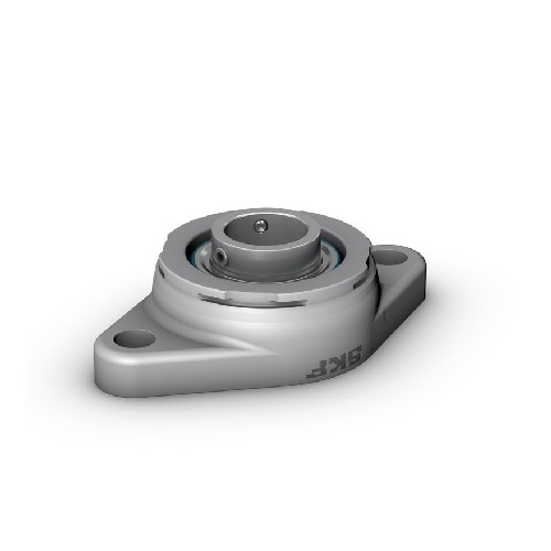 шарикоподшипниковый узел с овальным фланцем, фиксация с помощью установочных винтов, нержавеющая сталь f2bss 25m-tpss