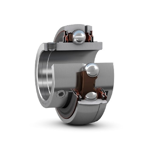 корпусный подшипник с установочными винтами с фиксирующим и широким внутренним кольцом yar 207-2rf/ve495