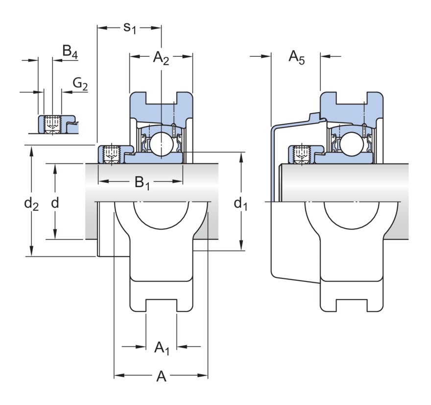 Натяжной шарикоподшипниковый узел с композитным или литым металлическим корпусом