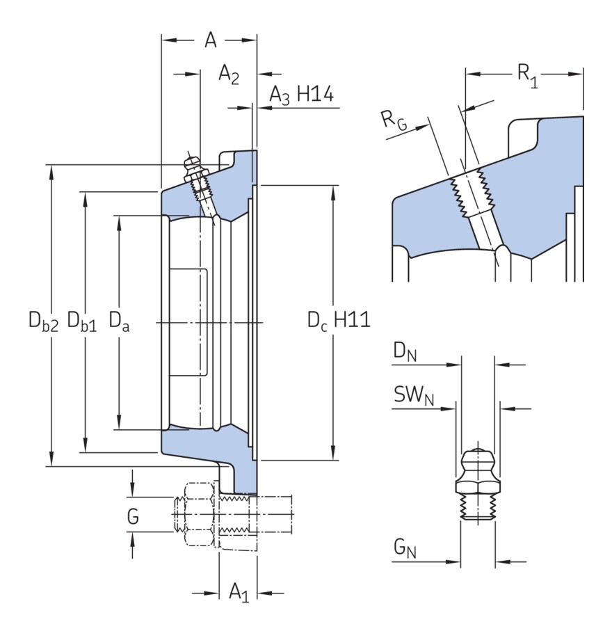 Корпус с квадратным фланцем для корпусных подшипников, чугун, стандарты JIS