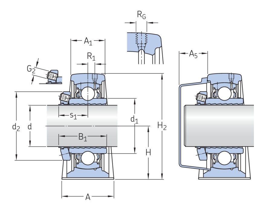 Стационарный шарикоподшипниковый узел с широким внутренним кольцом и фиксацией методом SKF ConCentra, чугун, стандарты ISO