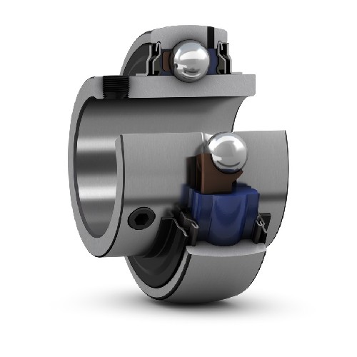 корпусный подшипник с установочными винтами с фиксирующим и широким внутренним кольцом yar 205-2rf/w64