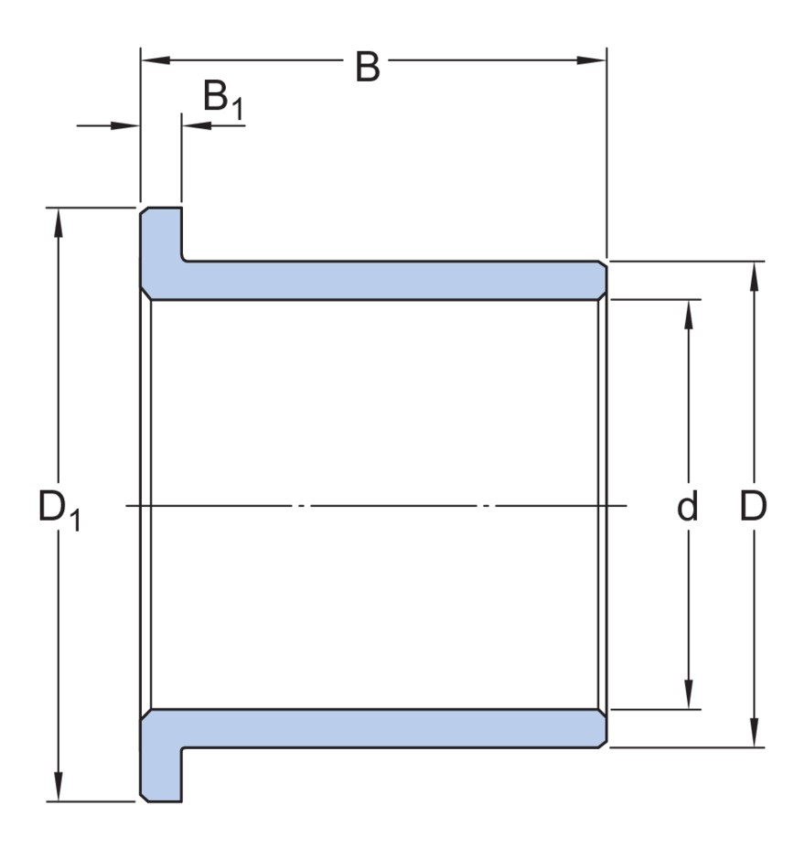 Втулка с буртиком из спечённого бронзового композитного материала