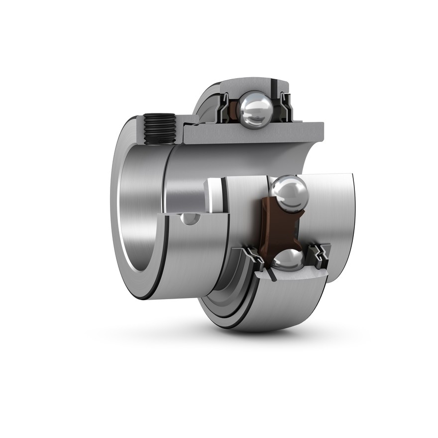 Корпусный подшипник с эксцентриковым стопорным кольцом и широким внутренним кольцом