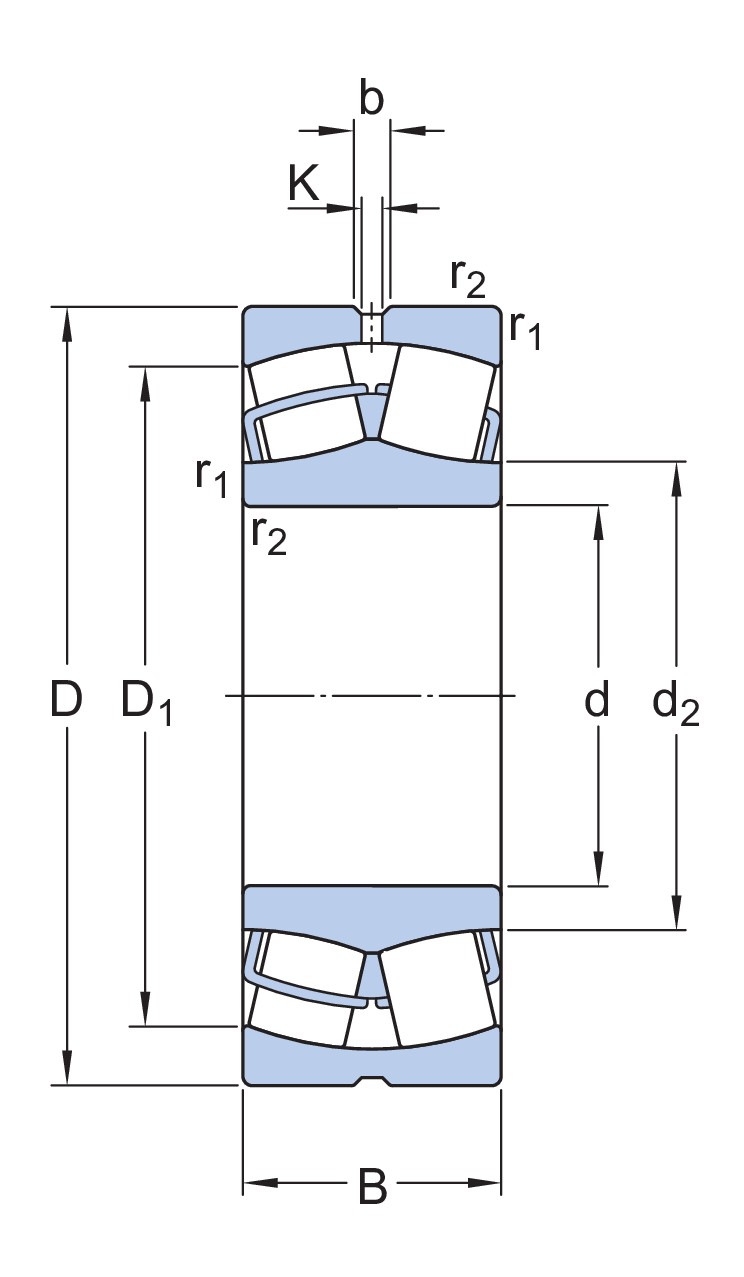 Сферический роликоподшипник с элементами для повторного смазывания