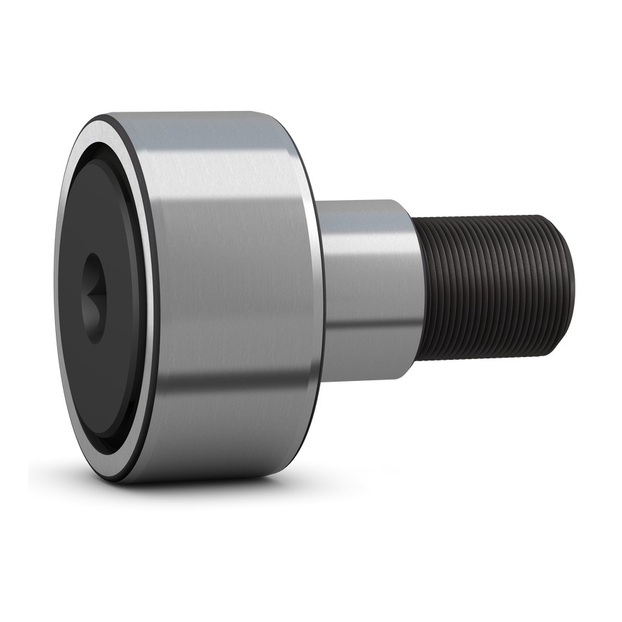 Опорный ролик с цапфой на основе роликоподшипника с эксцентриковым кольцом, встроенным уплотнением и элементами для повторного смазывания