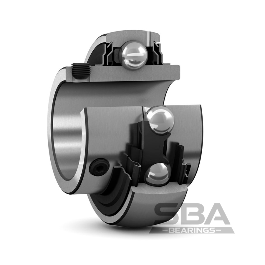 sba yar 208-108-2f корпусный подшипник с установочными винтами с фиксирующим и широким внутренним кольцом