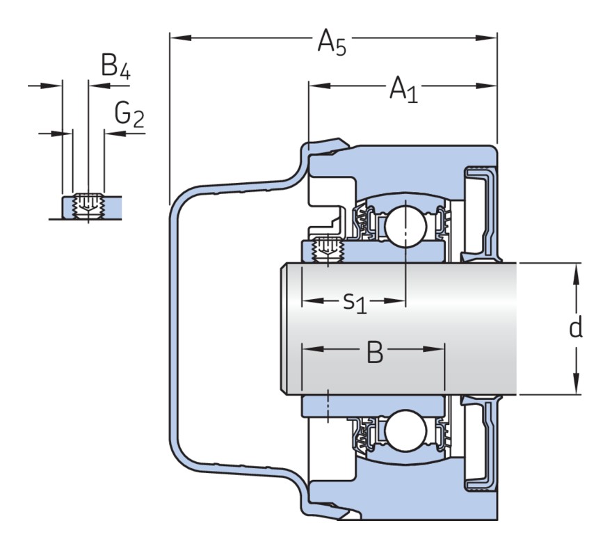 Стационарный подшипниковый узел с композитным или литым металлическим корпусом