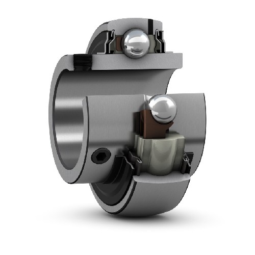 корпусный подшипник с установочными винтами с фиксирующим и широким внутренним кольцом yar 211-2rf/w64f