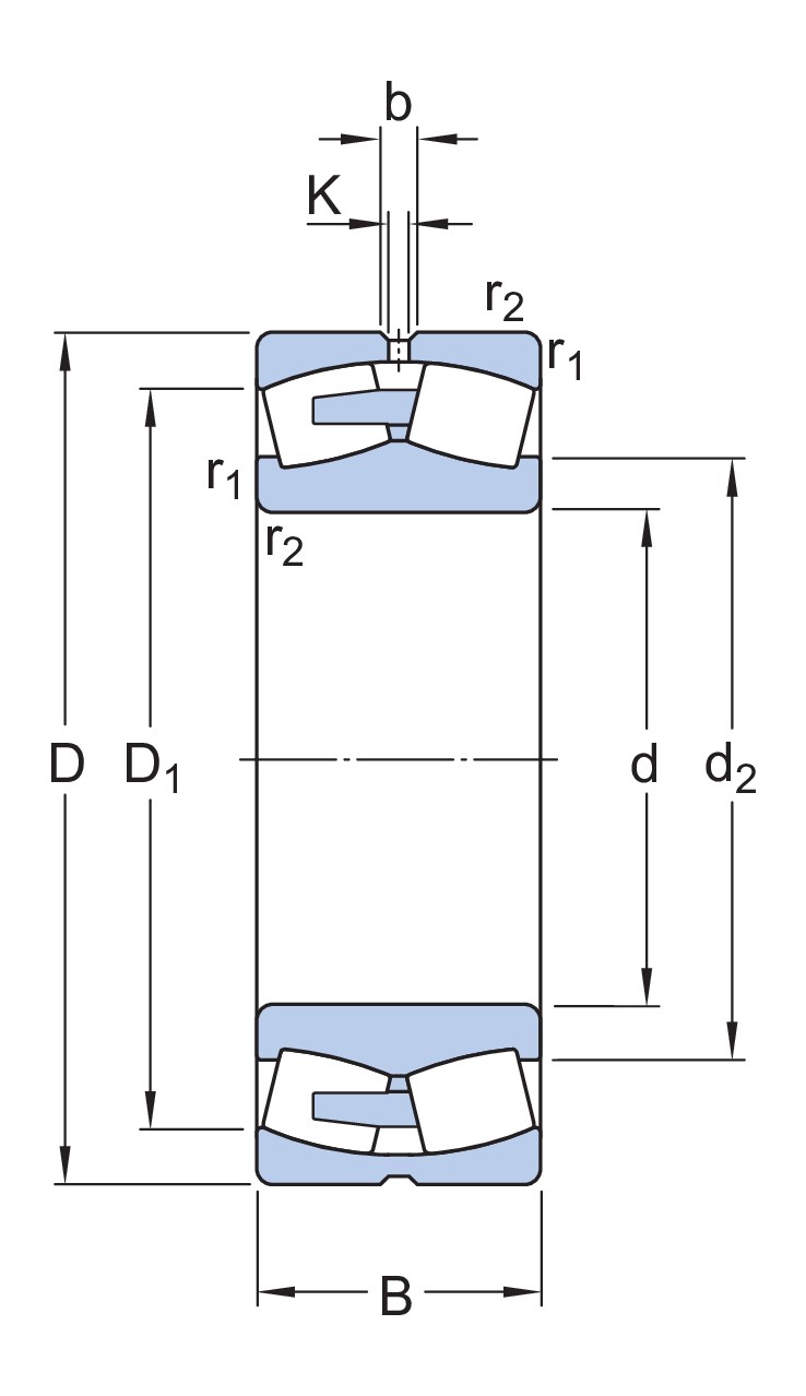 Сферический роликоподшипник с элементами для повторного смазывания