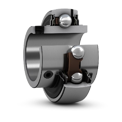 корпусный подшипник с установочными винтами с фиксирующим и широким внутренним кольцом yar 208-108-2rf