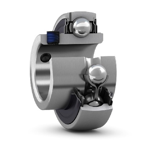 корпусный подшипник с установочными винтами с фиксирующим и широким внутренним кольцом uc 319