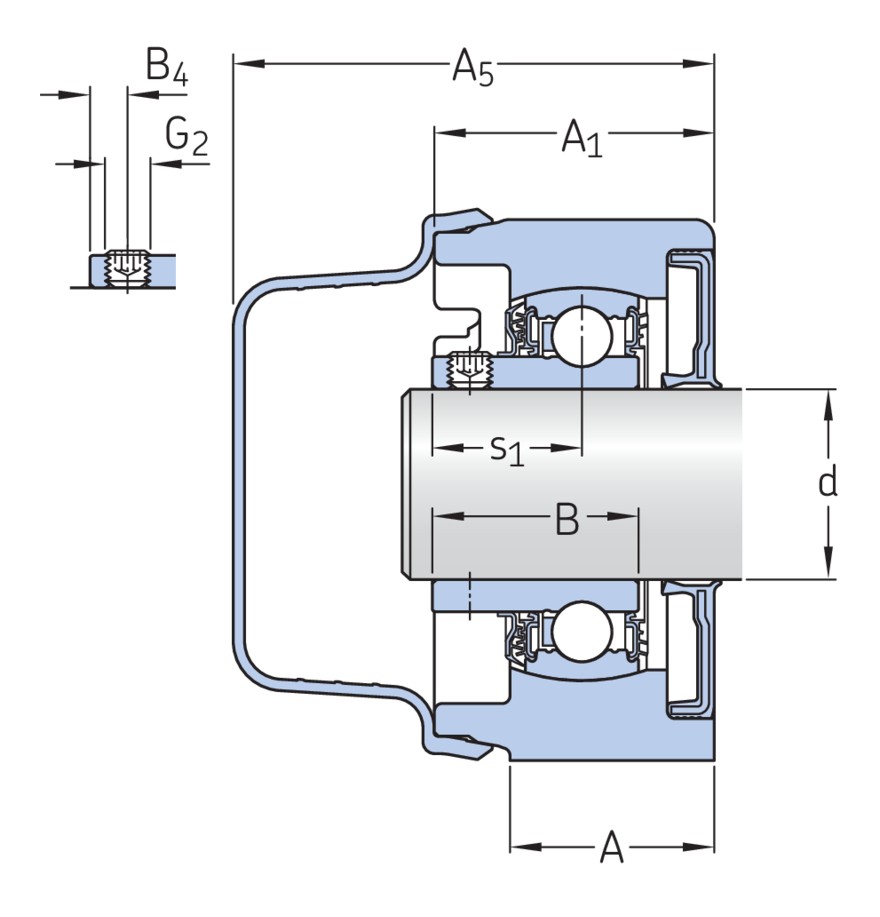 Стационарный подшипниковый узел с композитным или литым металлическим корпусом