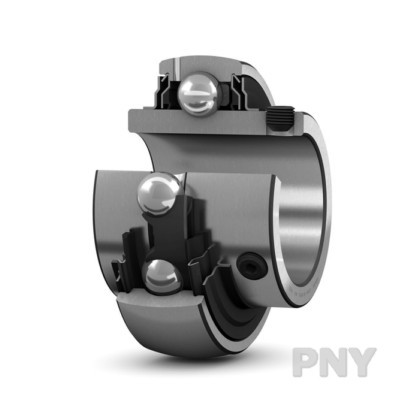 корпусный подшипник с установочными винтами с фиксирующим и широким внутренним кольцом pny yar 205-100-2f