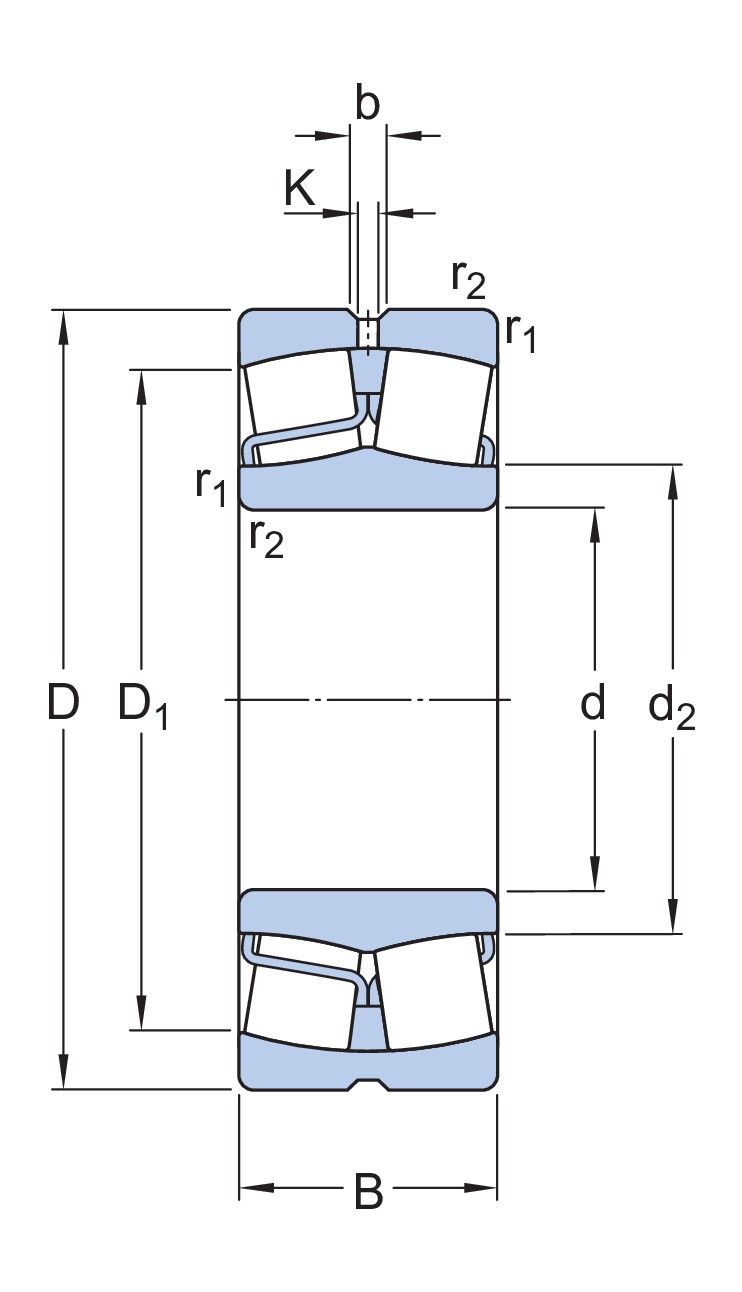 Сферический роликоподшипник для вибромашин с элементами для повторного смазывания