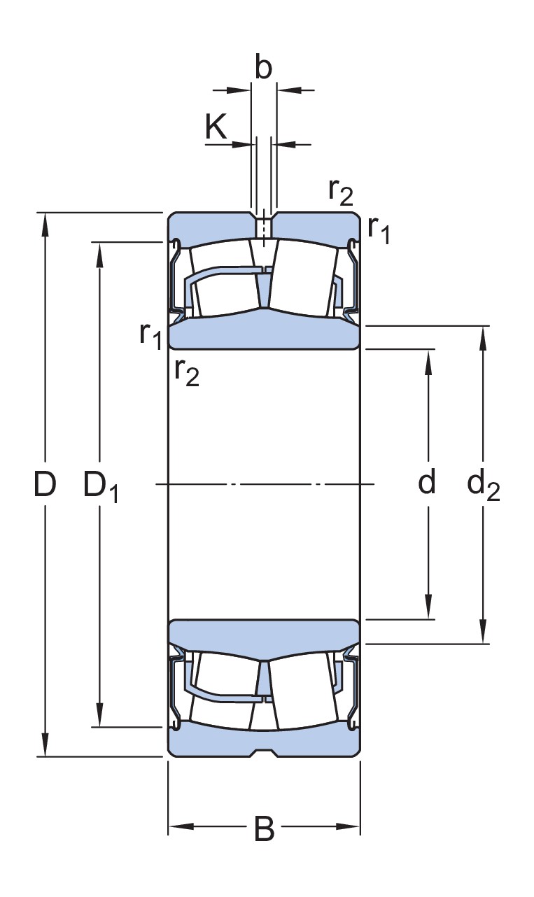 Сферический роликоподшипник с встроенным уплотнением и элементами для повторного смазывания