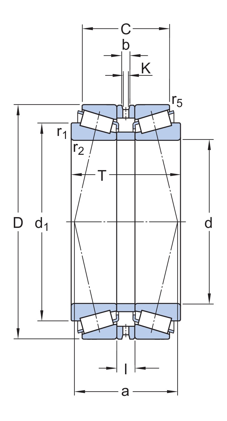Двухрядный конический роликоподшипник