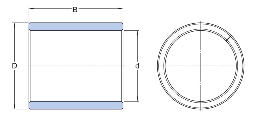 Гладкая втулка, сформированная из полосы бронзы
